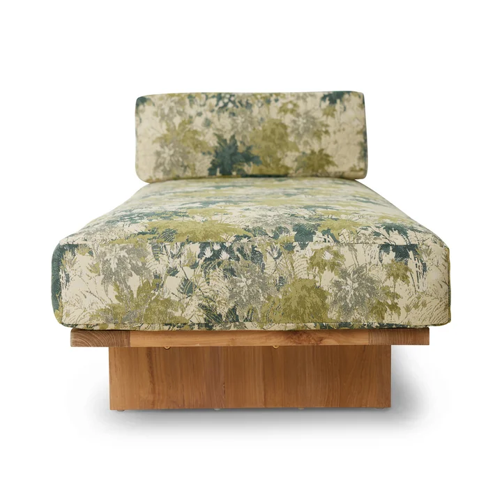 Teak Outdoor Daybed, botanical from HKliving