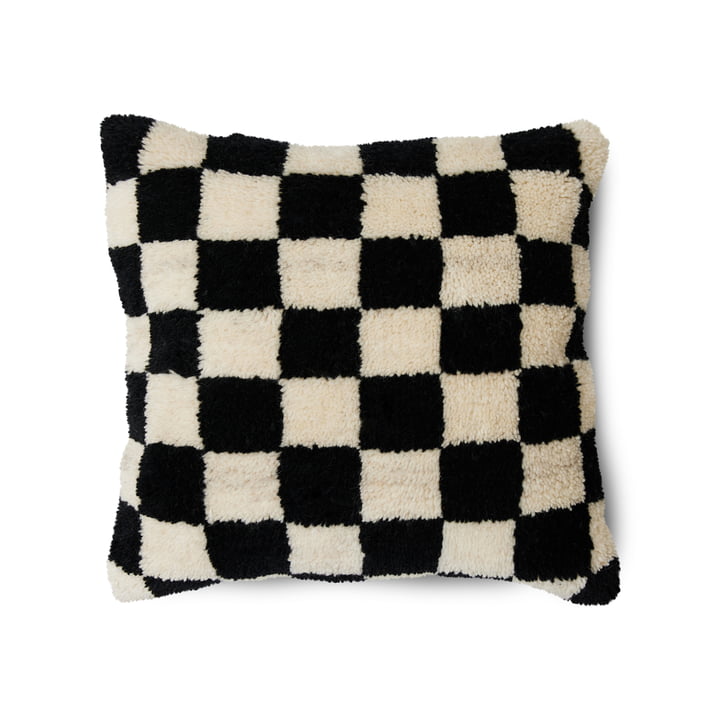 Wool pillow, 50 x 50 cm, black and white statement by HKliving