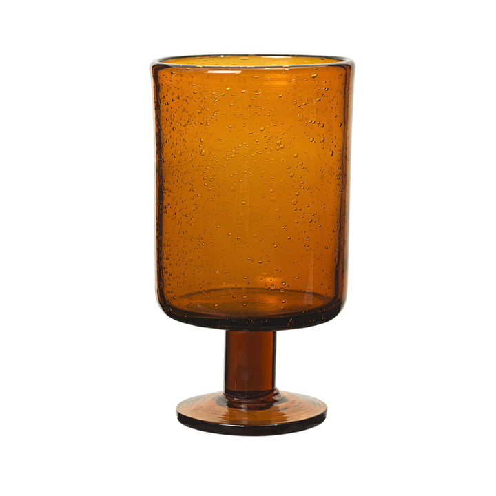 Oli Wine glass, recycled amber by ferm Living