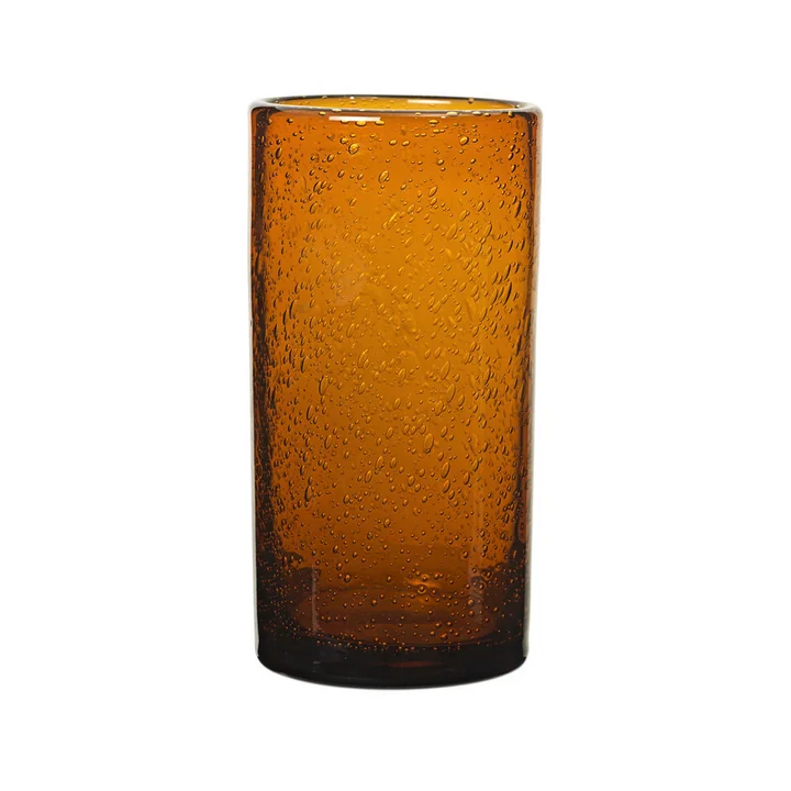 Oli Water glass, h 12 cm, recycled amber by Ferm Living