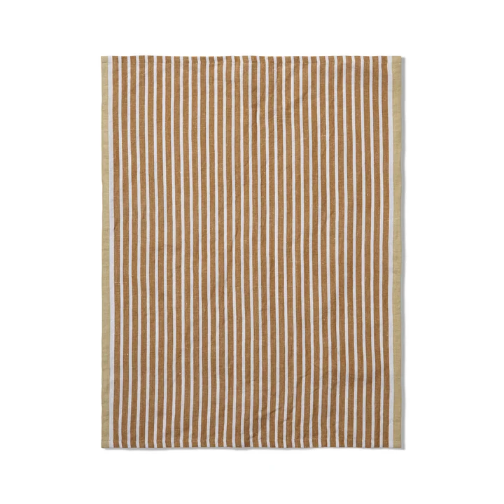 Ferm Living - Hale Tea towel, golden brown / silver fern
