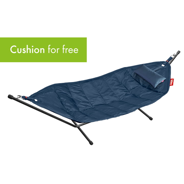 Fatboy - Action set: Headdemock + free cushion, frame black / dark blue
