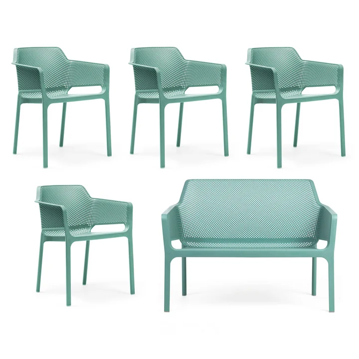 Nardi - Net bench + 4x Net armchair, salice