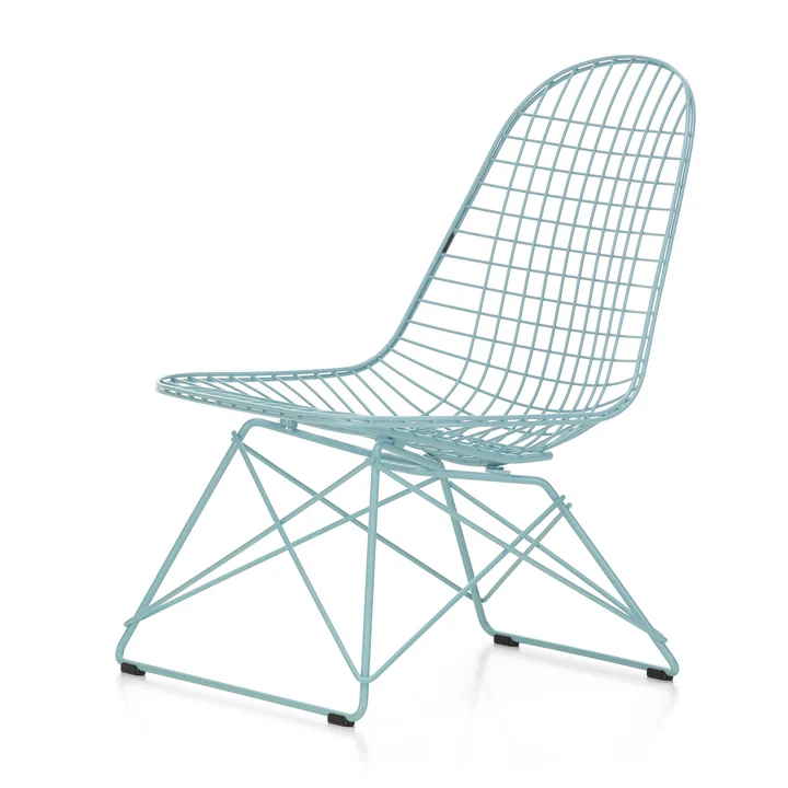 Wire Chair LKR sky blue (basic dark plastic glides) from Vitra