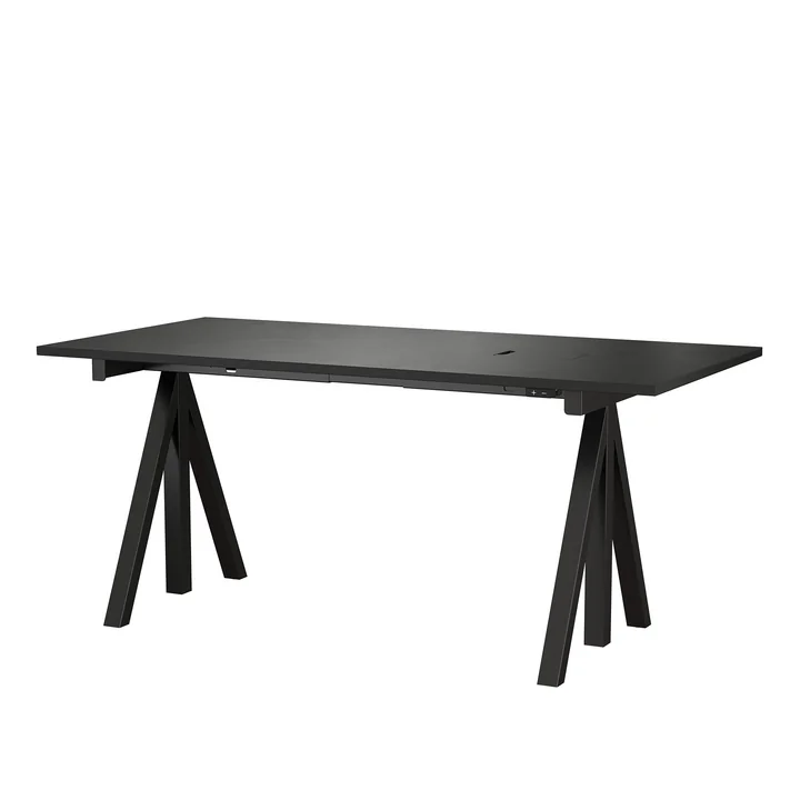 String - Works Desk, black, table top 160 x 78 cm
