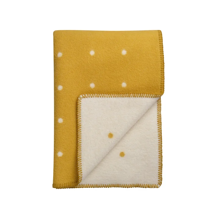 Røros Tweed - Pastille Wool blanket 200 x 135 cm, sun yellow