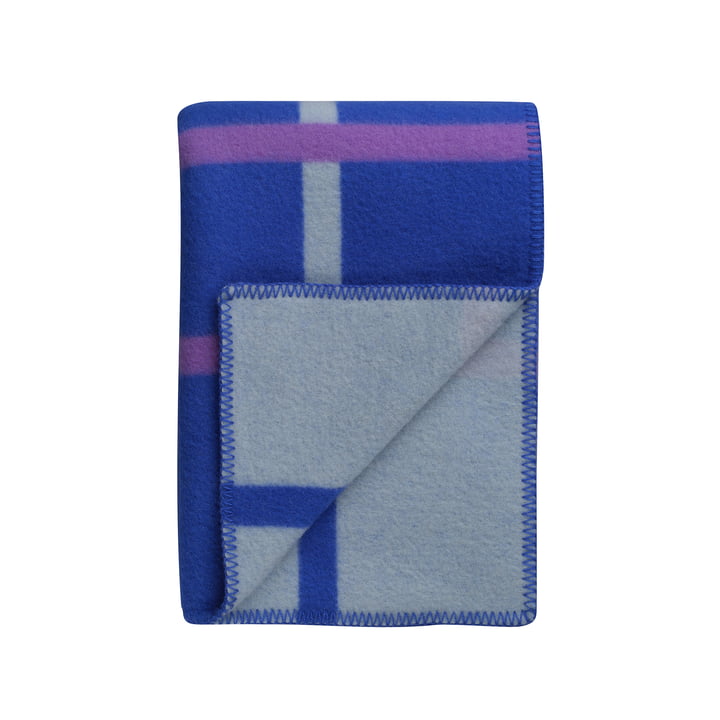 Røros Tweed - Knut Wool blanket, 135 x 200 cm, cobolt blue