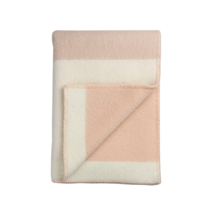 Røros Tweed - Bergstaden Wool blanket 200 x 135 cm, blue / pink