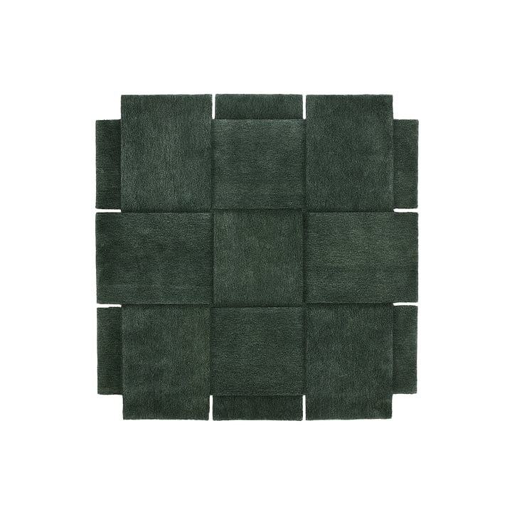 Design House Stockholm - Basket carpet 180 x 180 cm, green