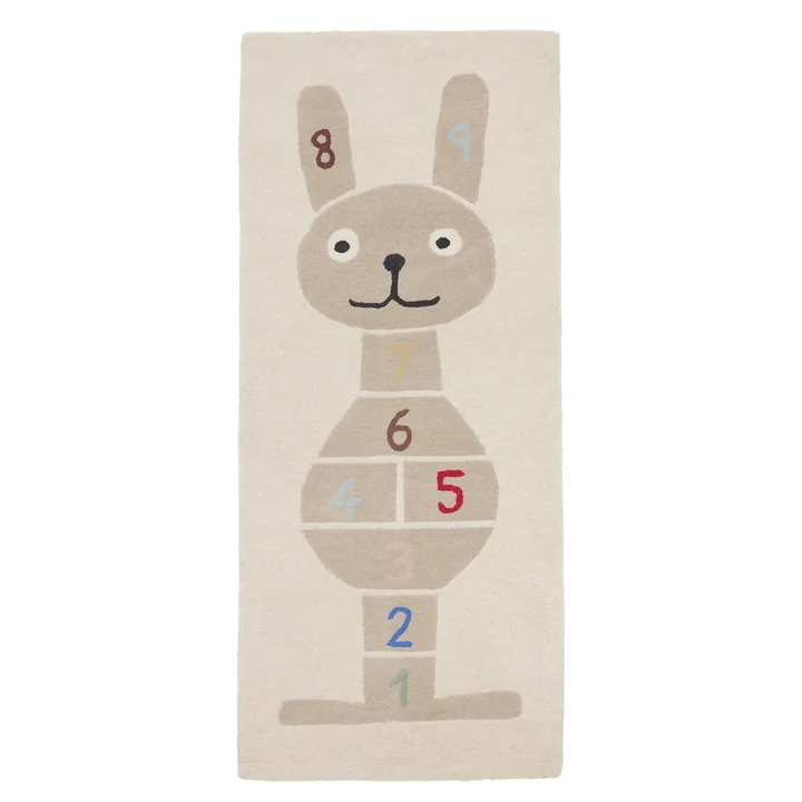 Children's play rug, 180 x 75 cm, rabbit from OYOY