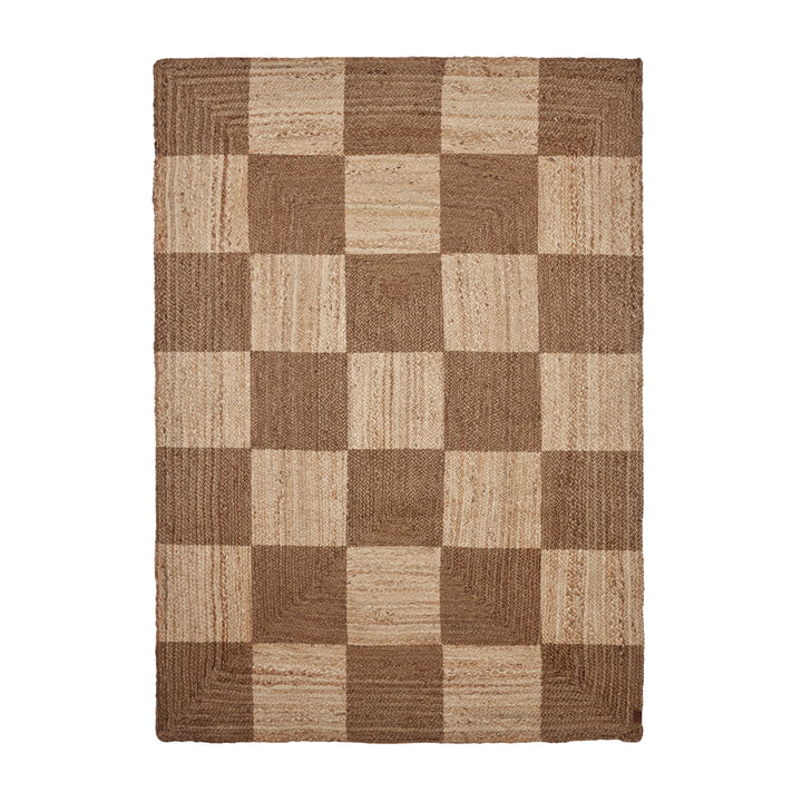 Chess rug, 200 x 140 cm, natural from OYOY