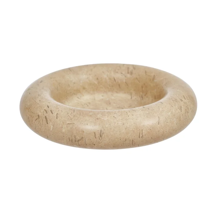 Savi Marble candlestick, Ø 14 cm, beige from OYOY