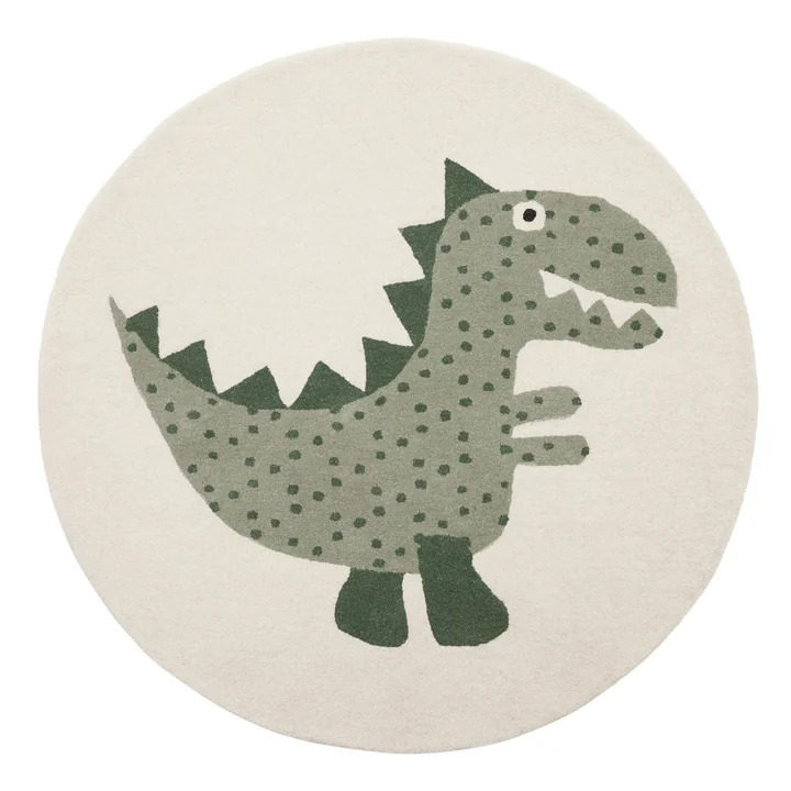 Children's carpet Ø 120 cm, dinosaur Theo from OYOY