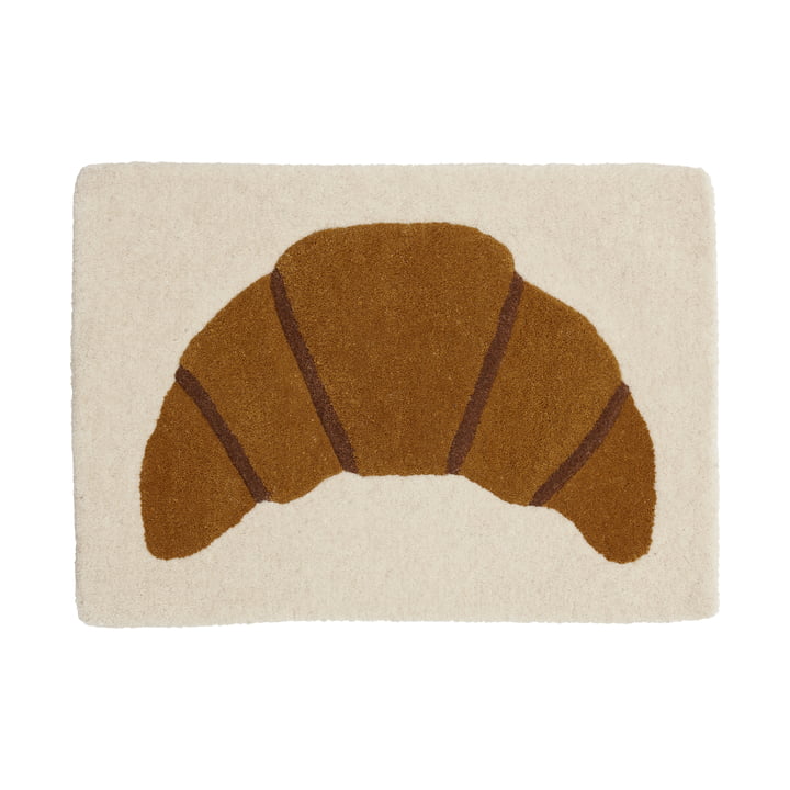 Croissant Children's carpet, 45 x 65 cm, brown from OYOY