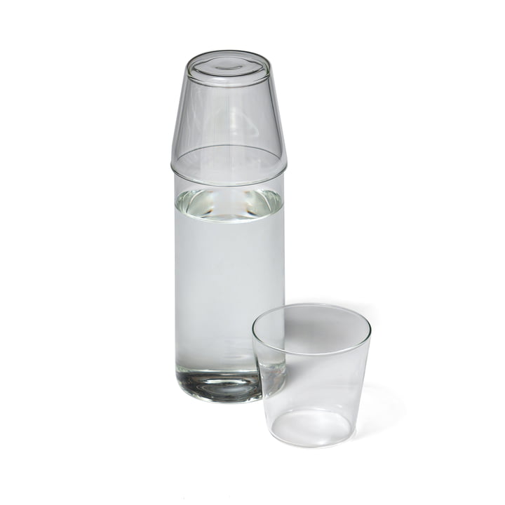 Milk Set carafe + drinking glass (set of 2), clear from NINE