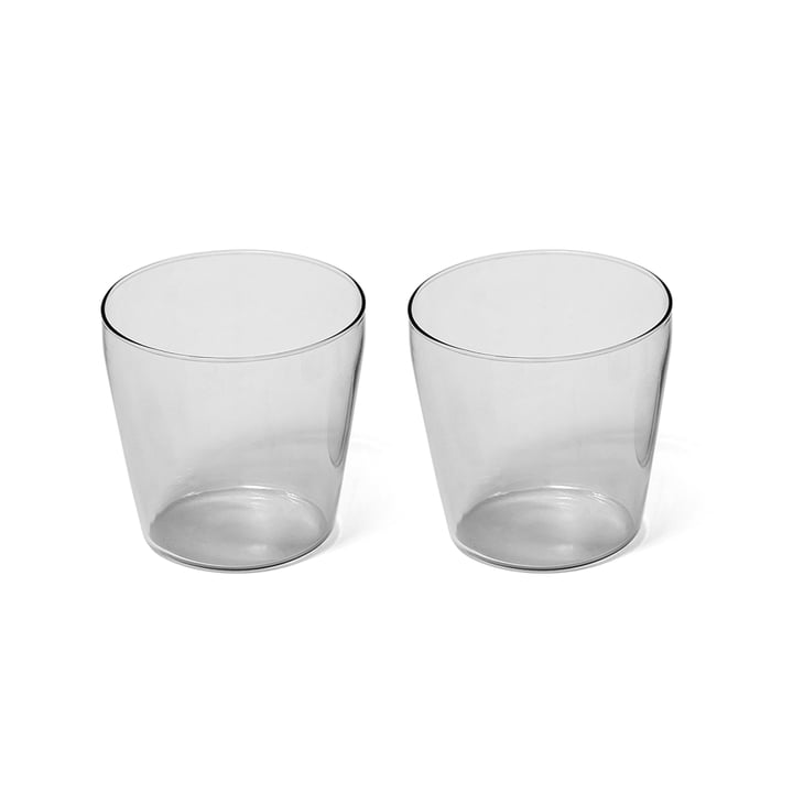 Milk Drinking glass, clear (set of 2) from NINE