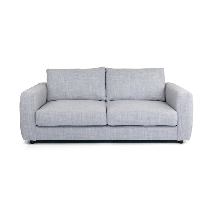Bente 2.5 seater sofa, 182 x 100 cm, light gray (Melina Grey Breeze 1240) by Nuuck