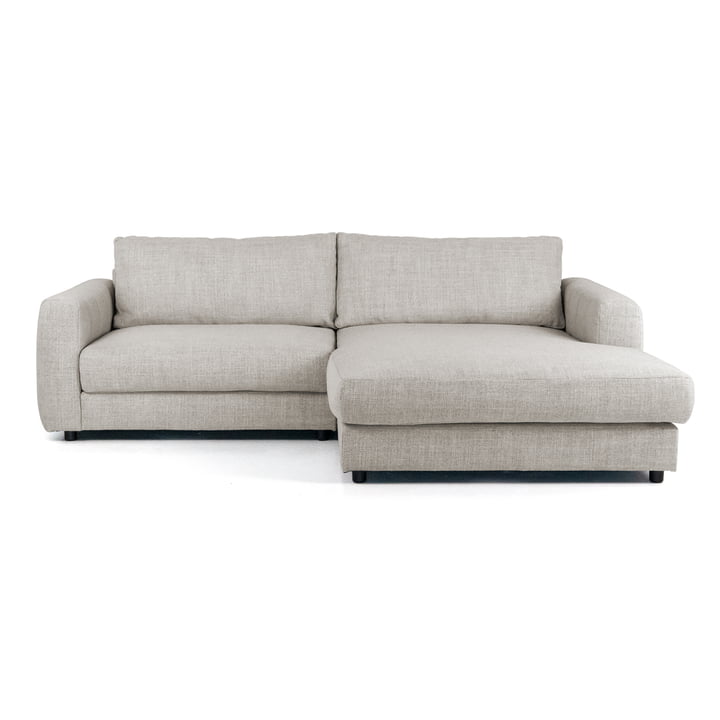 Bente Sofa, Chaise R, 234 x 175 cm, beige (Melina Simply 1244) by Nuuck