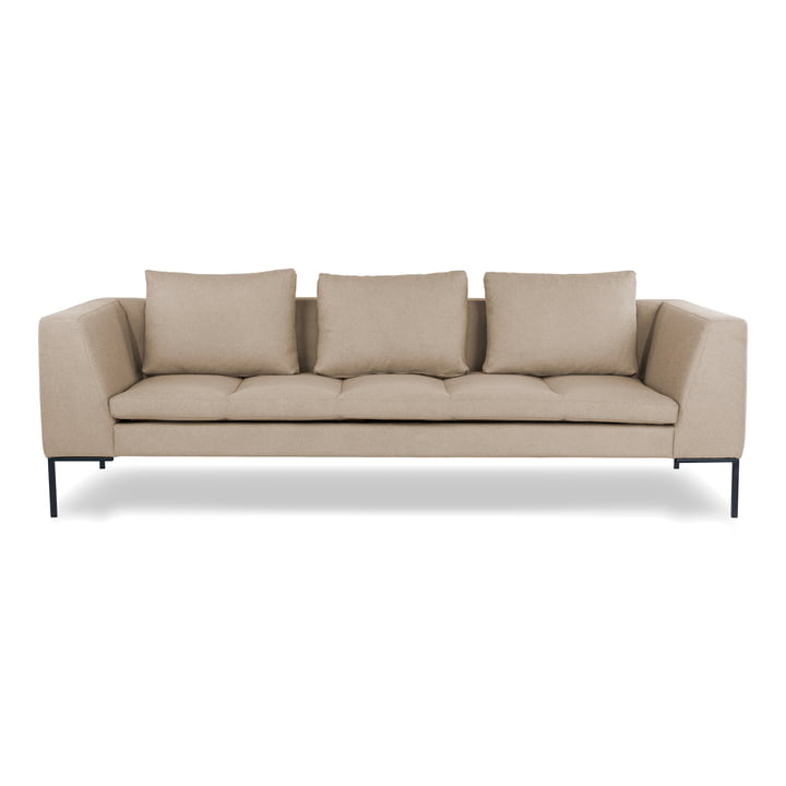 Rikke 3 seater sofa, 244 x 106 cm, beige (Enna Beige 1060) from Nuuck