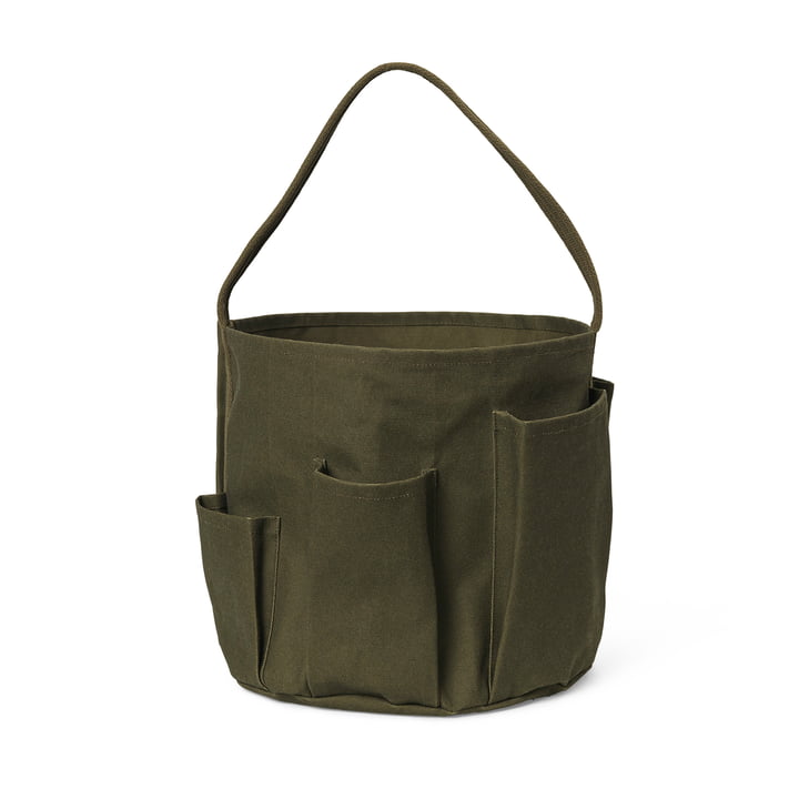 ferm Living - Bark Garden pouch bag, olive
