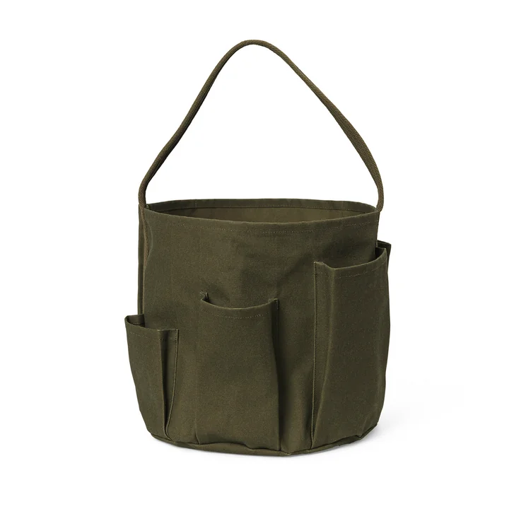 Ferm Living - Bark Garden pouch bag, olive