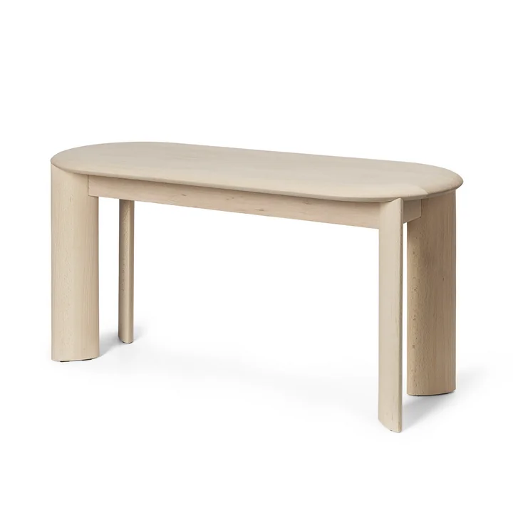 Ferm Living - Bevel Bench, 90 x 35 cm, beech white oiled