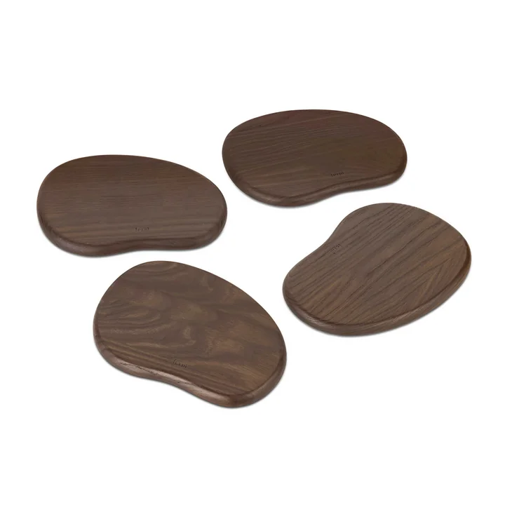 Ferm Living - Cairn Butter Boards, dark brown (set of 4)