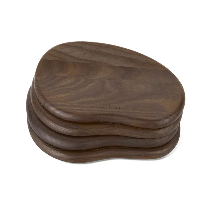 Ferm Living - Cairn Butter Boards, dark brown (set of 4)