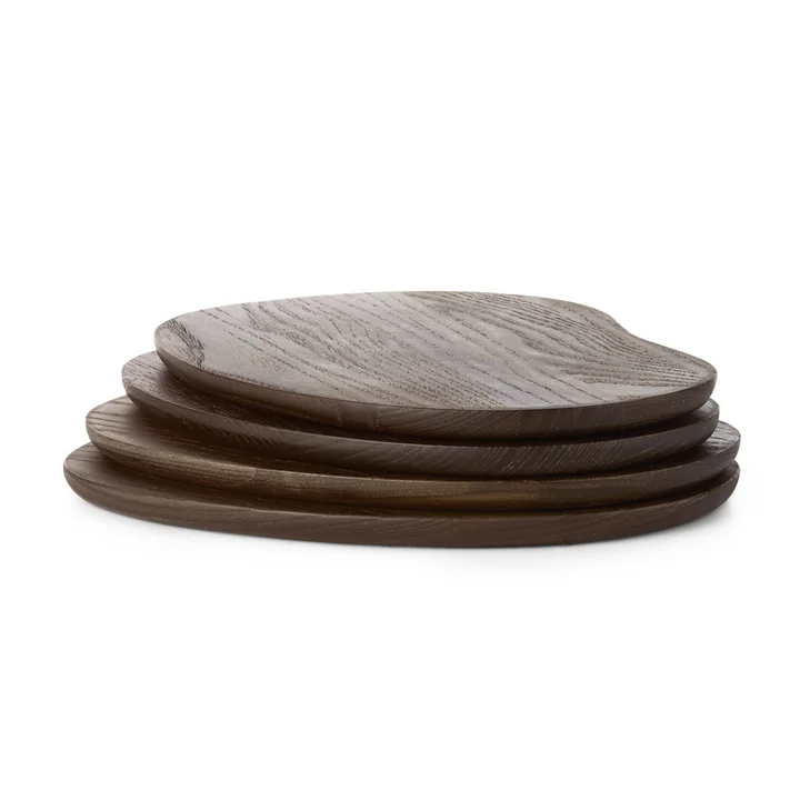Ferm Living - Cairn Butter Boards, dark brown (set of 4)
