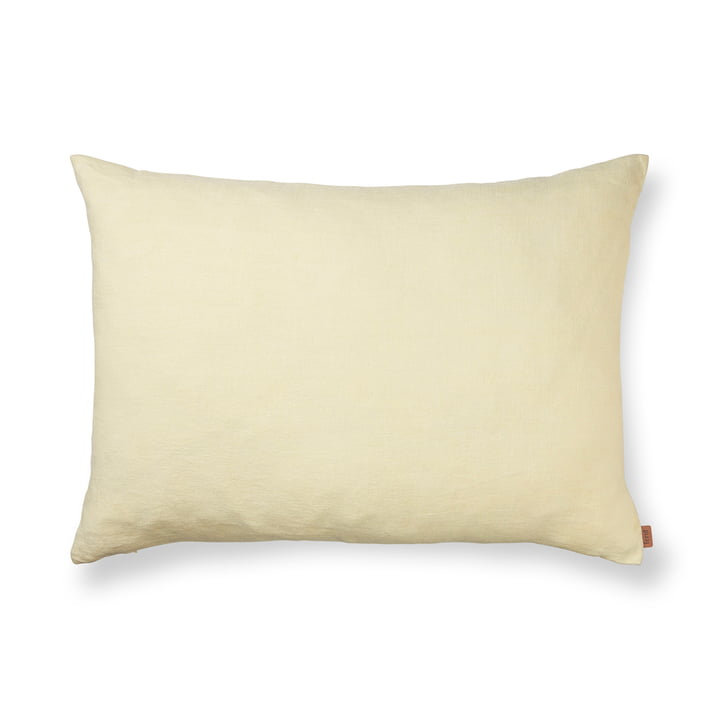 ferm Living - Heavy Linen Cushion, 40 x 60 cm, lemon