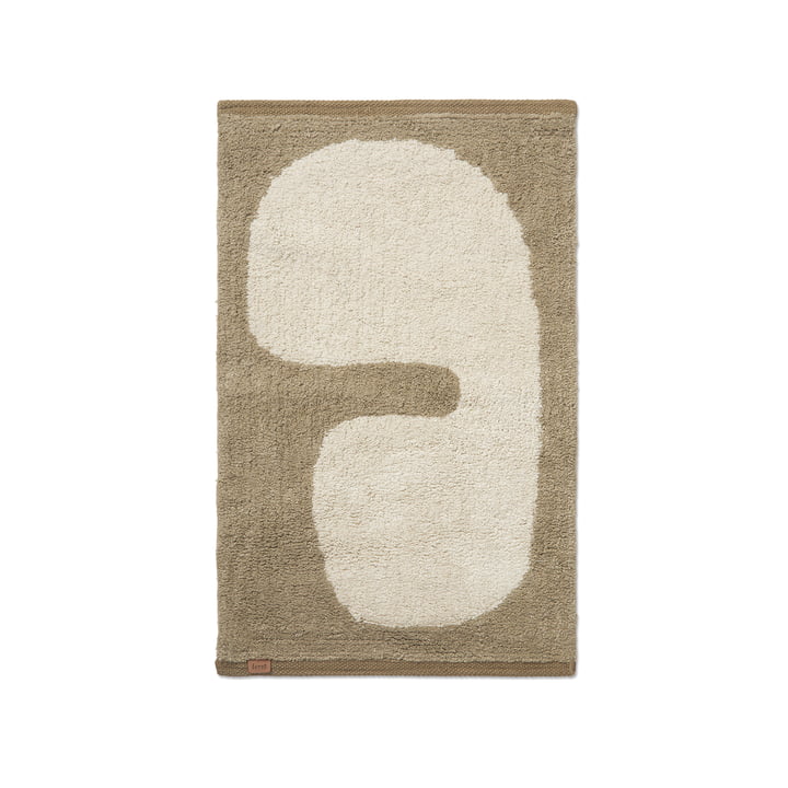 Lay Washable doormat from ferm Living in the design dark taupe / off-white