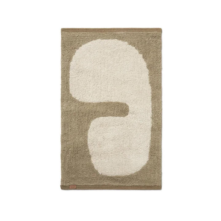 Lay Washable doormat from Ferm Living in the design dark taupe / off-white