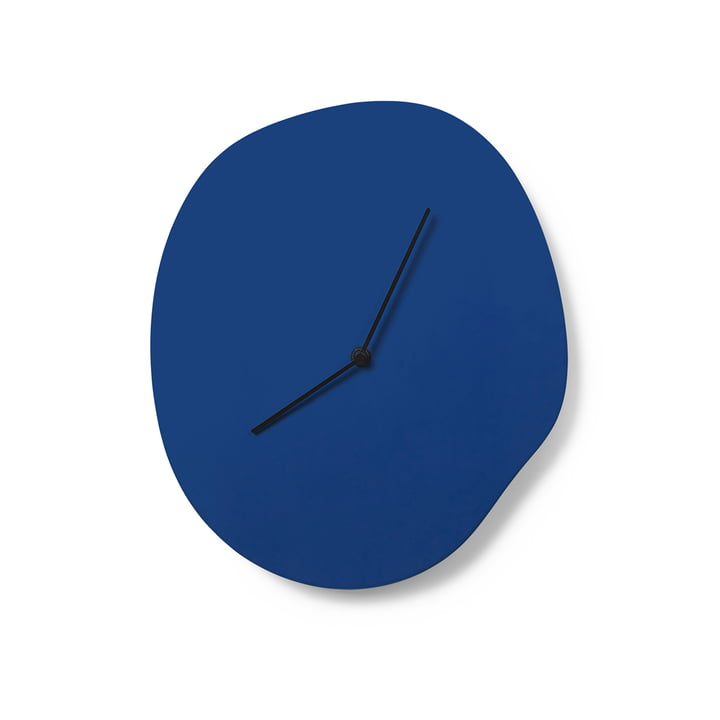 Melt Wall clock from ferm Living in the color blue