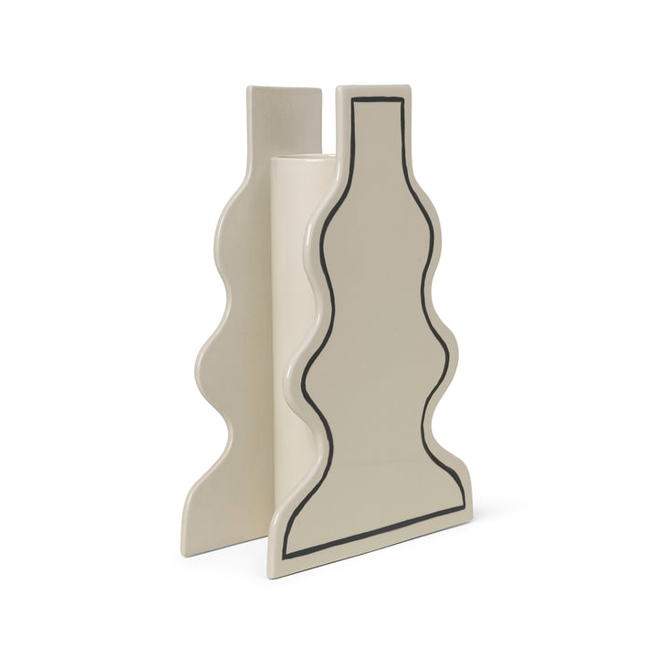 Paste Vase Curvy by ferm Living in color off-white