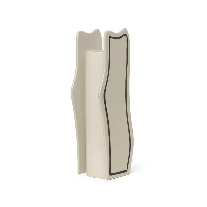 Paste Vase Slim by Ferm Living in color off-white