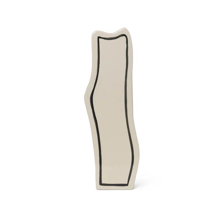 Paste Vase Slim by Ferm Living in color off-white