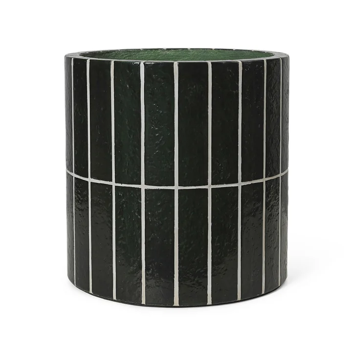 Ferm Living - Pillar Plant pot, dark green