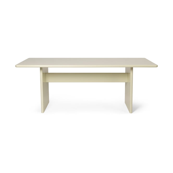 Rink Dining Table from ferm Living in the color eggshell