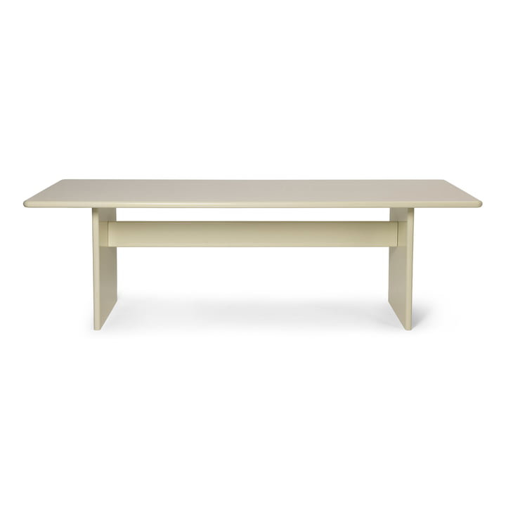 Rink Dining Table from ferm Living in the color eggshell