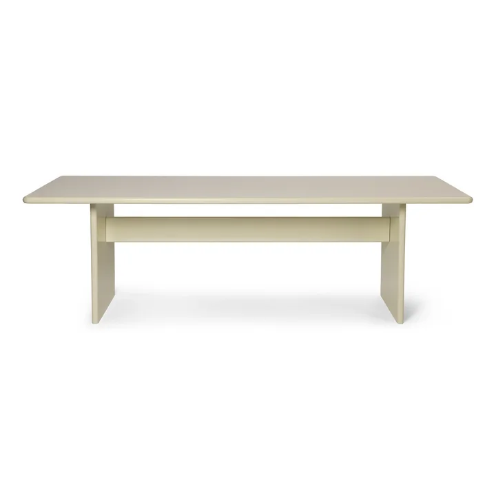 Rink Dining Table from Ferm Living in the color eggshell