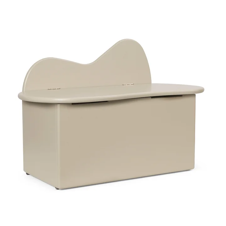 Slope Storage bench from Ferm Living in the color cashmere
