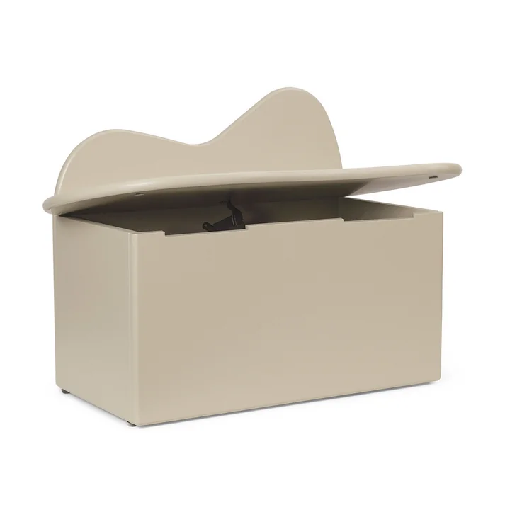 Slope Storage bench from Ferm Living in the color cashmere