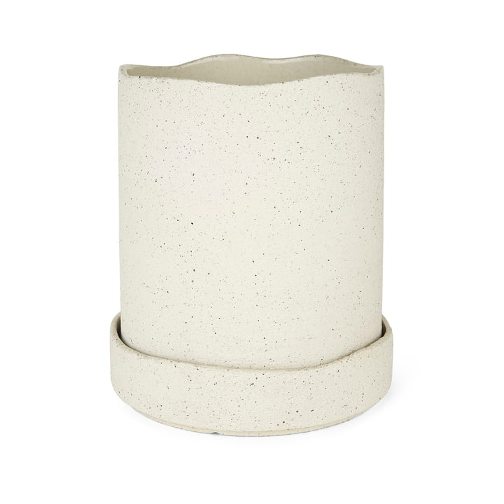 ferm Living - Uneru Pot, H 19 x Ø 16 cm, white