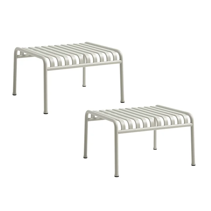 HAY - Palissade Ottoman, light gray (set of 2)