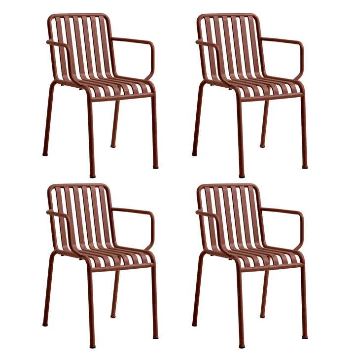HAY - Palissade Armchair, iron red (set of 4)