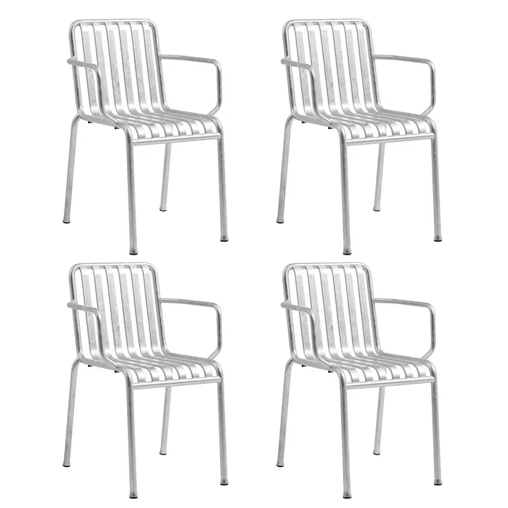 HAY - Palissade Armchair, hot galvanized (set of 4)