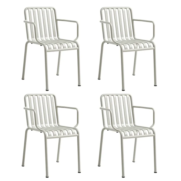 HAY - Palissade Armchair, light gray (set of 4)