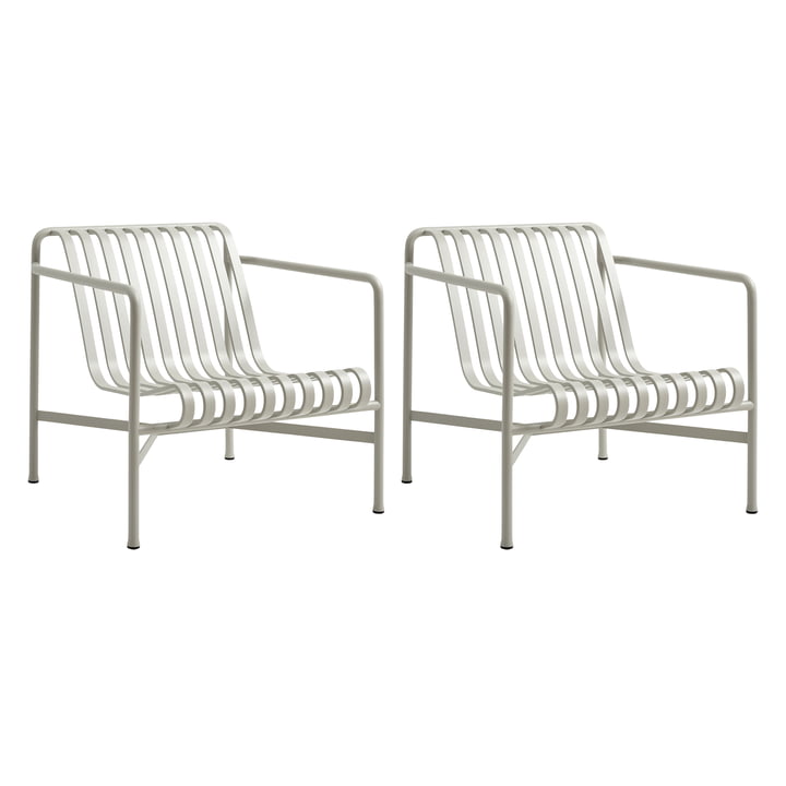 Hay - Palissade Lounge Chair Low , light gray (set of 2)