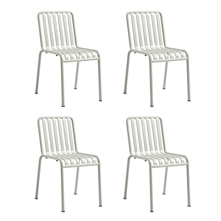 Hay - Palissade Chair, light gray (set of 4)