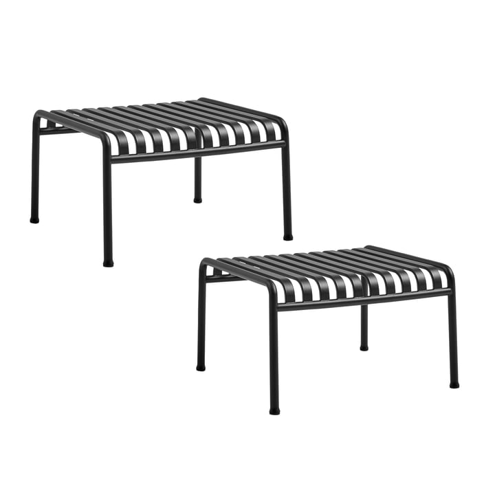 Hay - Palissade Ottoman, anthracite (set of 2)